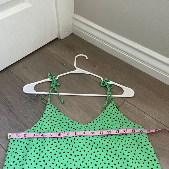 Elli White green polka dot asymmetrical midi dress size s - Picture 6 of 8